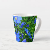 ブルーフラックスリナムの花 カフェラテマグ (右アングル)