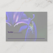 ブルーフラッグアイリスパーソナライズされたフ結婚ァー プレイスカード (正面)