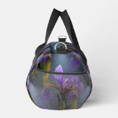 ブルーフラッグアイリスフラワーアートパターパーソナライズされたン ダッフルバッグ (右)