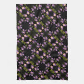 ブルーフラッグアイリス花の抽象芸術パターン キッチンタオル (縦)