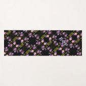 ブルーフラッグアイリス花の抽象芸術パターン ヨガマット (正面(横))