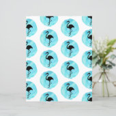 ブルーフラミンゴパターンスクラップブック紙 (スタンド正面)