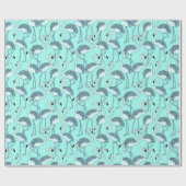 ブルーフラミンゴ ラッピングペーパー (フラット)