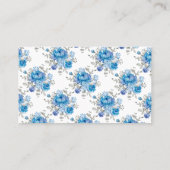 ブルーフラワーいくつのキスブライダルシャワーゲームカード プレイスカード (裏面)