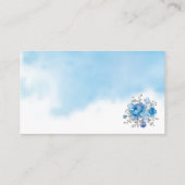 ブルーフラワーいくつのキスブライダルシャワーゲームカード プレイスカード (裏面)