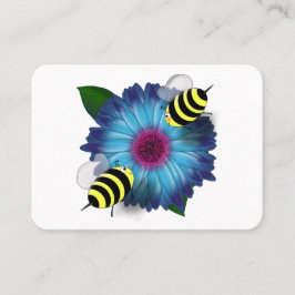 ブルーフラワーでミツバチが集まる|過去記事 名刺