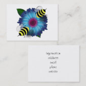 ブルーフラワーでミツバチが集まる|過去記事 名刺 (正面/裏面)