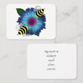 ブルーフラワーでミツバチが集まる|過去記事 名刺 (正面/裏面)