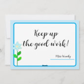 ブルーフラワーのお祝いカード シーズンカード (裏面)