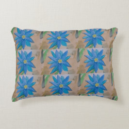 ブルーフラワーアクセントクッション アクセントクッション