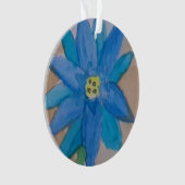 ブルーフラワーアクリル オーナメント (正面)