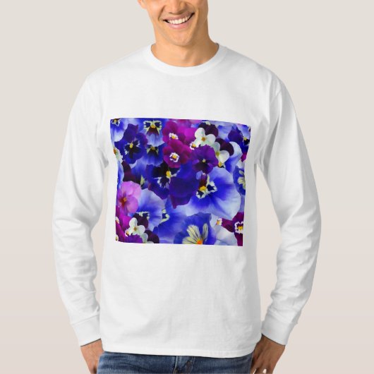 ブルーフラワーアレンジメント Tシャツ (正面)