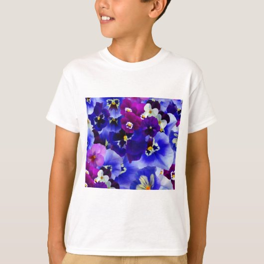 ブルーフラワーアレンジメント Tシャツ (正面)