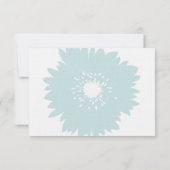 ブルーフラワーウェディングRSVP 出欠カード (裏面)