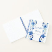 ブルーフラワーウォーターカラーブーケゲストブック ノートブック (内部)