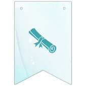 ブルーフラワーエレガントカスタマイズ可能な卒業 バンティングフラッグ (第2の旗)