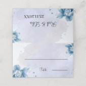 ブルーフラワーエレガントカスタム結婚式テーブル プレイスカード (外部開封)
