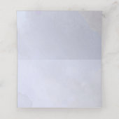 ブルーフラワーエレガントカスタム結婚式テーブル プレイスカード (内部開封)