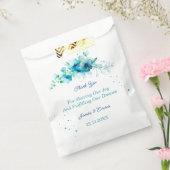 ブルーフラワーエレガントカスタム結婚式 フェイバーバッグ (封をした状態)