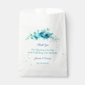 ブルーフラワーエレガントカスタム結婚式 フェイバーバッグ (正面)