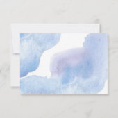 ブルーフラワーエレガントカスタム結婚式 招待状 (裏面)