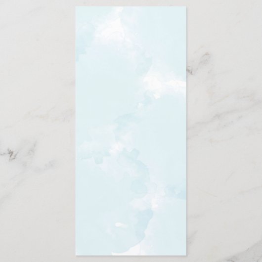 ブルーフラワーエレガントズ結婚ディナー メニュー (裏面)