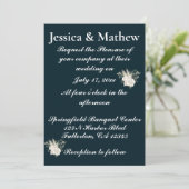 ブルーフラワーエレガントフローラ結婚ズ 招待状 (スタンド正面)