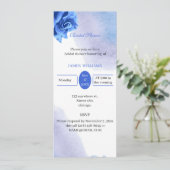 ブルーフラワーエレガントブライダルシャワー 招待状 (スタンド正面)