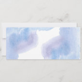 ブルーフラワーエレガントブライダルシャワー 招待状 (裏面)