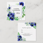 ブルーフラワーエレガントヘア&メイクアップ事業 予約カード (正面/裏面)