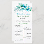 ブルーフラワーエレガント結婚式 プログラム (正面/裏面)