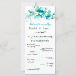 ブルーフラワーエレガント結婚式 プログラム