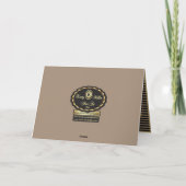 ブルーフラワーエレガント&バタフライ誕生日カード カード (裏面)