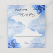 ブルーフラワーカスタムウェディングテーブル プレイスカード (外部開封)