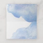 ブルーフラワーカスタムウェディングテーブル プレイスカード (内部開封)