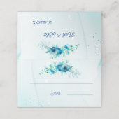 ブルーフラワーカスタムウェディング プレイスカード (外部開封)