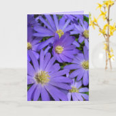 ブルーフラワーカードデイジーグリーティングカー空白のド カード (黄色い花)