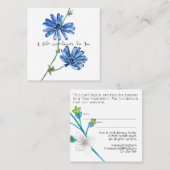 ブルーフラワーギフト証明書の追加ロゴ事業 スクエア名刺 (正面/裏面)