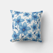 ブルーフラワークッション クッション (正面)