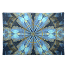 ブルーフラワークロスランチョンマット