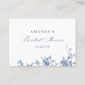 ブルーフラワーゲームカードの数を推測するキス 名刺 (裏面)