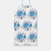ブルーフラワーサンキュー来の結婚式の引き出物 ギフトタグ (裏面)