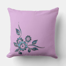 ブルーフラワーシルバージュエリー装飾オーナメント