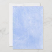 ブルーフラワージオメトリフレームブライダルシャワー 招待状 (裏面)