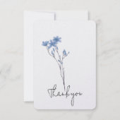 ブルーフラワーステムサンキュー サンキューカード (正面)