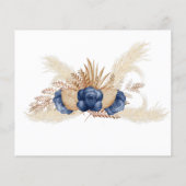 ブルーフラワーズアドバイスカップルブライダルシャワーカード チラシ (裏面)