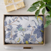 ブルーフラワーズイエローバードズティッシュペーパー 薄葉紙 (ギフト)