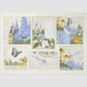 ブルーフラワーズサンフラワーズドラゴンフライ 薄葉紙 (正面)