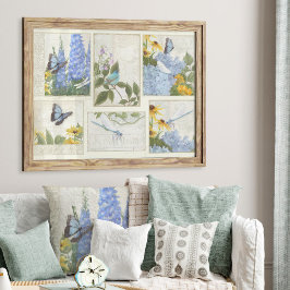 ブルーフラワーズサンフラワーズドラゴンフライ 薄葉紙