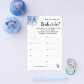 ブルーフラワーズシャワーゲームカードは何歳でしたか? チラシ (シングル)